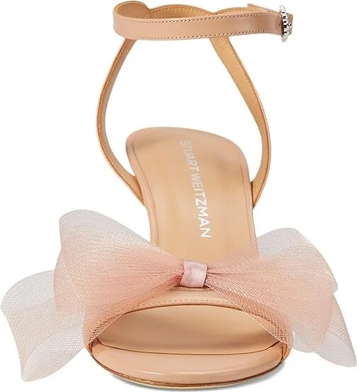 Stuart Weitzman Blushing Bow 75 San Women's Sandals Ginger : 8.5 M, Leather/Rubber - Image 2