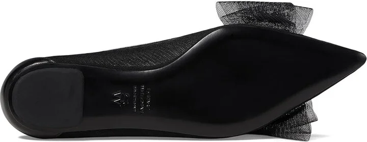 Stuart Weitzman Blushing Bow Flat Women's Flat Shoes Black : 6.5 M, Leather/Nylon/Rubber - Image 3