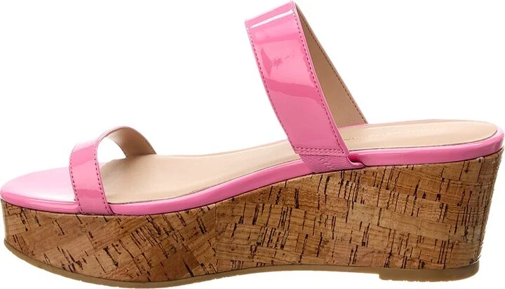 Stuart Weitzman Boardwalk 65 Patent Wedge Sandal - Image 2