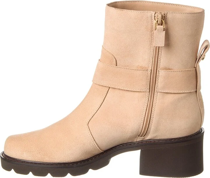 Stuart Weitzman Boulevard Moto Zip Suede Bootie - Image 2