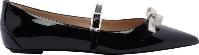 Stuart Weitzman Bow Detailed Ballerina Shoes