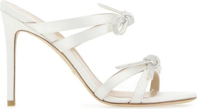 Stuart Weitzman Bow-Detailed Embellished Heeled Sandals