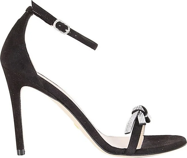 Stuart Weitzman Bow Detailed Strappy Heeled Sandals