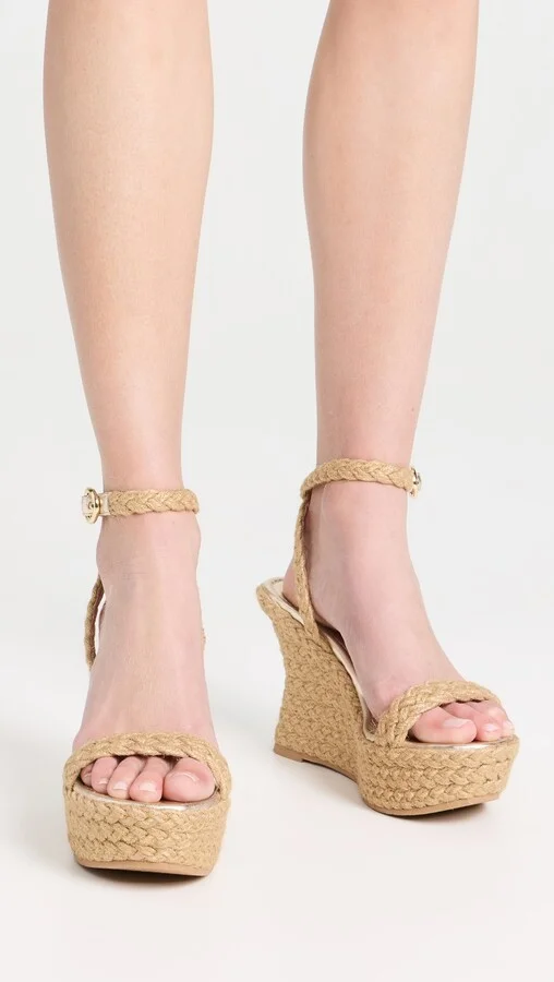 Stuart Weitzman Braida Strap Espadrille Wedge Sandals - Image 3