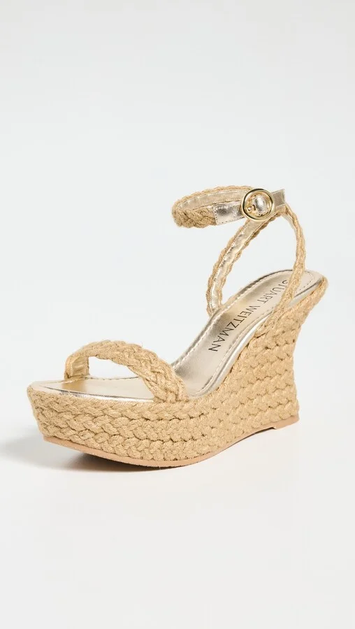 Stuart Weitzman Braida Strap Espadrille Wedge Sandals - Image 4