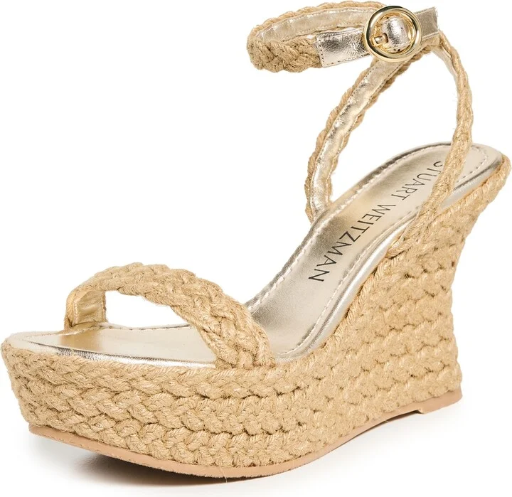 Stuart Weitzman Braida Strap Espadrille Wedge Sandals