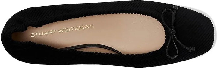 Stuart Weitzman Bria Ballet Flat Women's Flat Shoes Black : 5.5 M, Cotton/Leather - Image 2