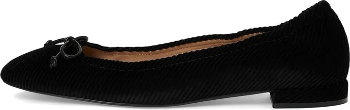 Stuart Weitzman Bria Ballet Flat Women's Flat Shoes Black : 5.5 M, Cotton/Leather - Image 6