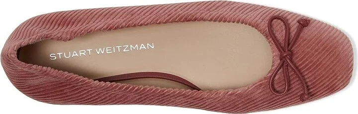 Stuart Weitzman Bria Ballet Flat Women's Flat Shoes Desert Rose : 7 M, Cotton/Leather - Image 2