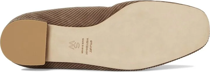 Stuart Weitzman Bria Ballet Flat Women's Flat Shoes Taupe : 8 M, Cotton/Leather - Image 3