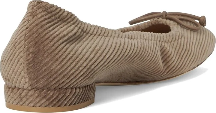 Stuart Weitzman Bria Ballet Flat Women's Flat Shoes Taupe : 8 M, Cotton/Leather - Image 4