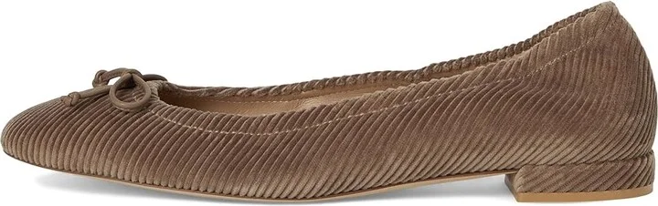 Stuart Weitzman Bria Ballet Flat Women's Flat Shoes Taupe : 8 M, Cotton/Leather - Image 6