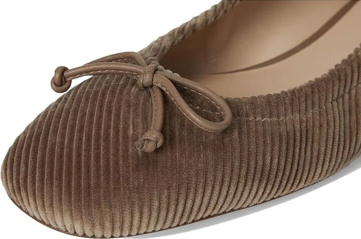 Stuart Weitzman Bria Ballet Flat Women's Flat Shoes Taupe : 8 M, Cotton/Leather - Image 7