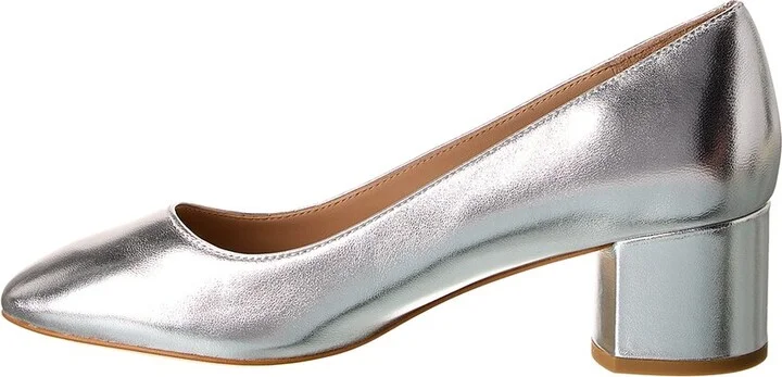 Stuart Weitzman Bridget 50 Block Leather Pump - Image 2
