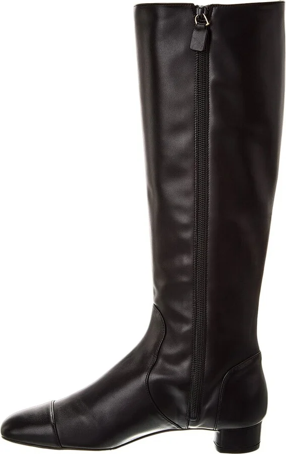 Stuart Weitzman Bridget Zip Leather Knee-High Boot - Image 2