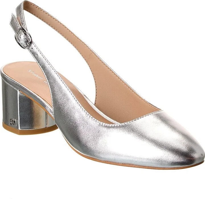 Stuart Weitzman Bridgt 50 Leather Slingback Pump