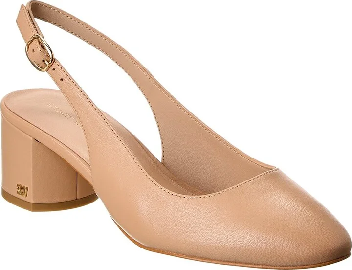 Stuart Weitzman Bridgt 50 Leather Slingback Pump