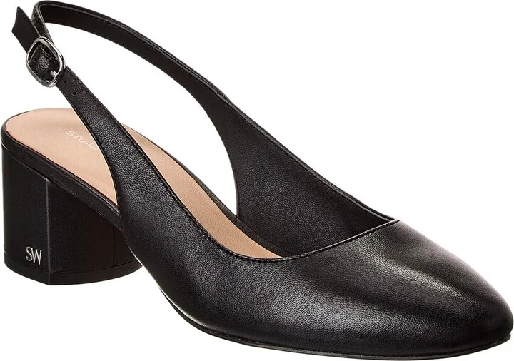 Stuart Weitzman Bridgt 50 Leather Slingback Pump