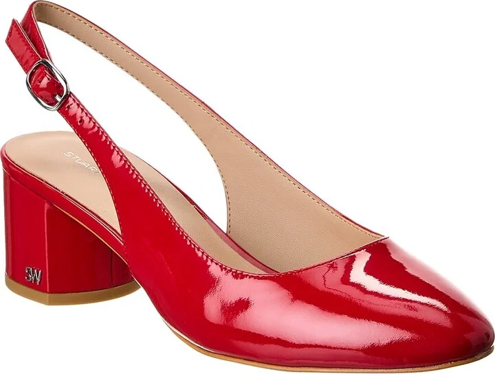 Stuart Weitzman Bridgt 50 Patent Slingback Pump
