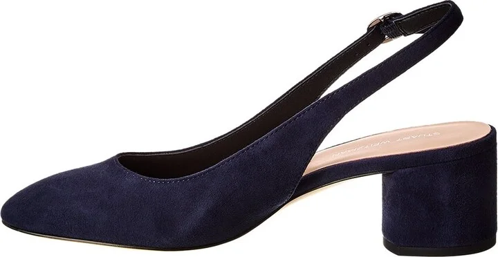 Stuart Weitzman Bridgt 50 Suede Slingback Pump - Image 2