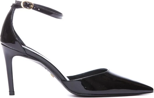 Stuart Weitzman Buckle Detailed Pointed Toe Pumps
