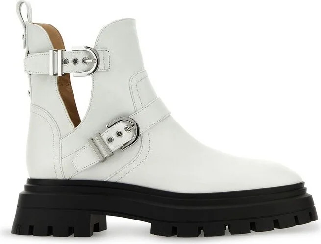Stuart Weitzman Buckle-Fastened Round-Toe Ankle Boots
