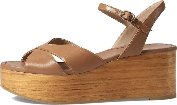 Stuart Weitzman Carmen Midi Wedge Women's Sandals Tan/Sand : 10.5 M, Leather - Image 5