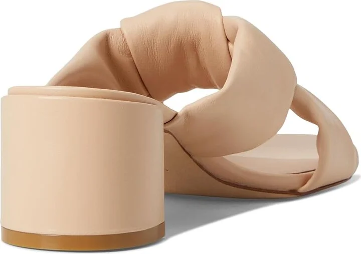 Stuart Weitzman Cece Block Slide 50 Women's Wedge Shoes Barely Beige : 10.5 M, Leather - Image 4