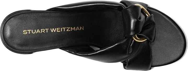 Stuart Weitzman Cece Block Slide 50 Women's Wedge Shoes Barely Beige : 10.5 M, Leather - Image 8