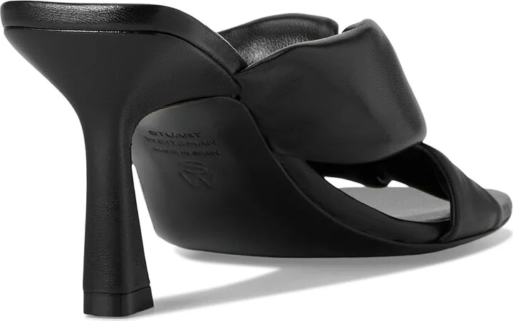 Stuart Weitzman Cece Slide 75 Women's Wedge Shoes Black : 10.5 M, Leather - Image 4