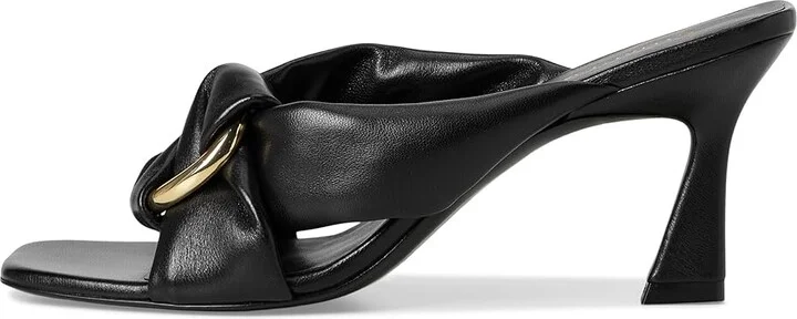 Stuart Weitzman Cece Slide 75 Women's Wedge Shoes Black : 10.5 M, Leather - Image 6
