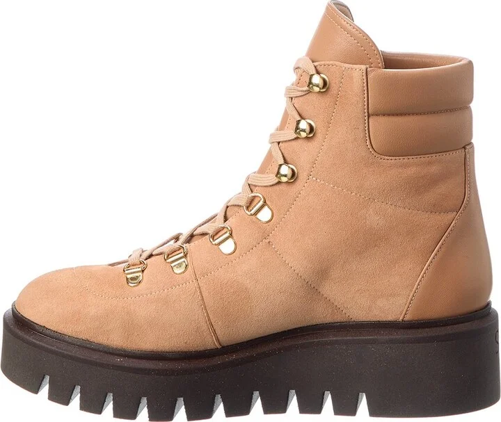 Stuart Weitzman Chalet Lug Suede & Leather Hiker Boot - Image 2