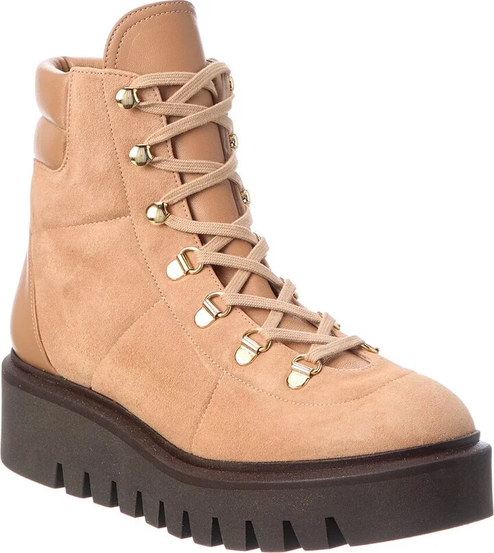Stuart Weitzman Chalet Lug Suede & Leather Hiker Boot