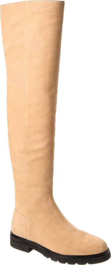 Stuart Weitzman Chicago Lug Suede Over-The-Knee Boot