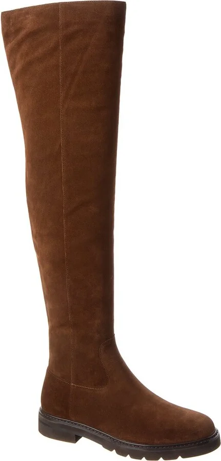 Stuart Weitzman Chicago Lug Suede Over-The-Knee Boot
