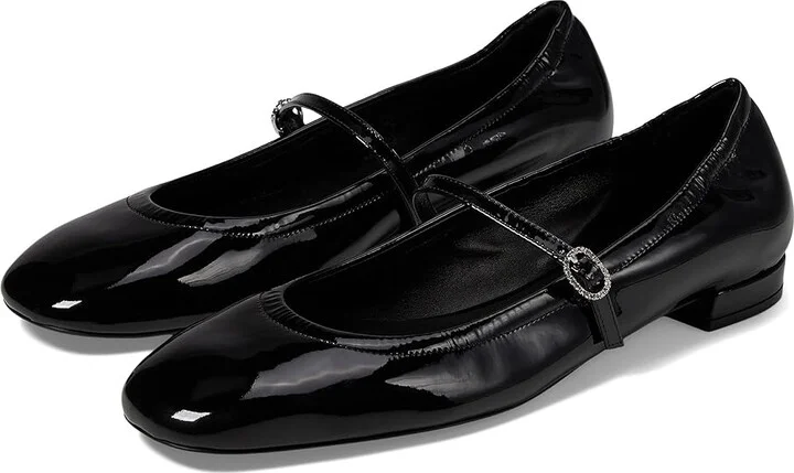 Stuart Weitzman Claris Ballet Flat Women's Flat Shoes Black : 9 M, Leather