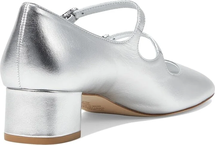 Stuart Weitzman Claris Mj 35 Pump High Women's Heels Silver : 9 M, Leather - Image 4