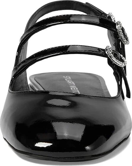 Stuart Weitzman Claris Mj Slingback Women's Flat Shoes Black : 7.5 M, Leather - Image 6