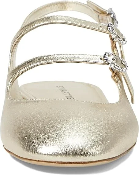 Stuart Weitzman Claris Mj Slingback Women's Flat Shoes Light Gold : 6 M, Leather - Image 2
