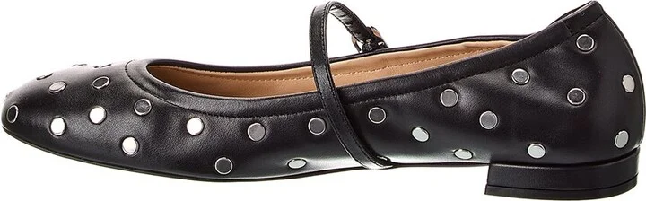 Stuart Weitzman Claris Stud Leather Ballet Flt - Image 2
