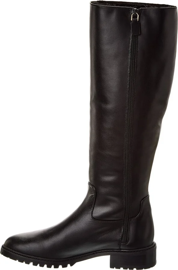 Stuart Weitzman Cozy City Zip Leather To-The-Knee Boot - Image 2