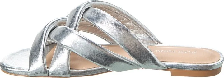 Stuart Weitzman Crossover Leather Slide - Image 2