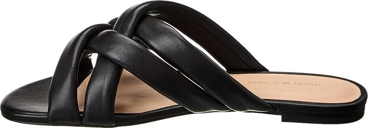 Stuart Weitzman Crossover Leather Slide - Image 2