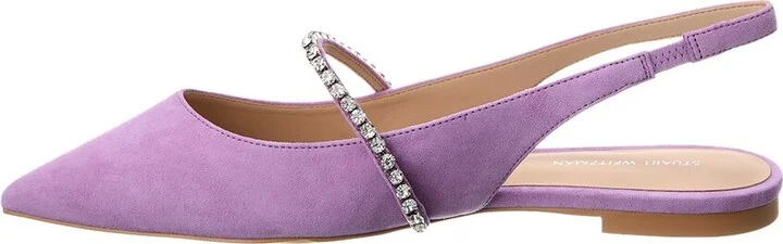 Stuart Weitzman Crystalline Suede Slingback Flat - Image 2