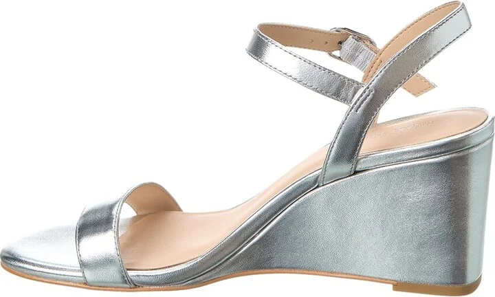 Stuart Weitzman Dancer 75 Leather Wedge Sandal - Image 2