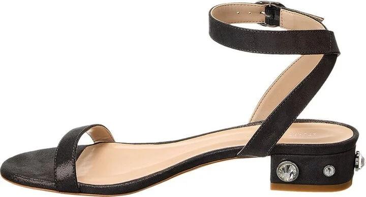 Stuart Weitzman Dancer Allshine 25 Suede Block Sandal - Image 2