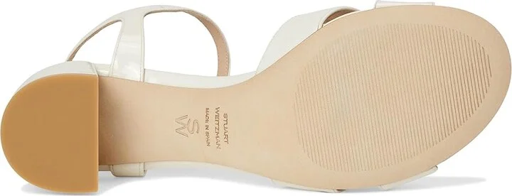 Stuart Weitzman Dayna Block 50 Women's Wedge Shoes Cream : 11 M, Leather - Image 3