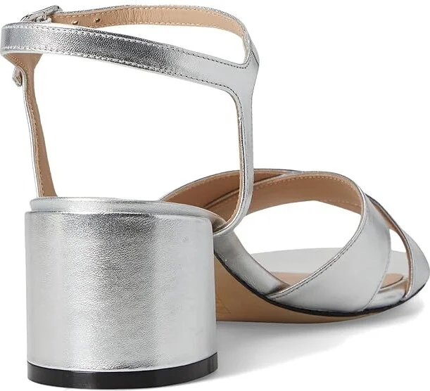 Stuart Weitzman Dayna Block 50 Women's Wedge Shoes Silver : 7.5 M, Leather - Image 4