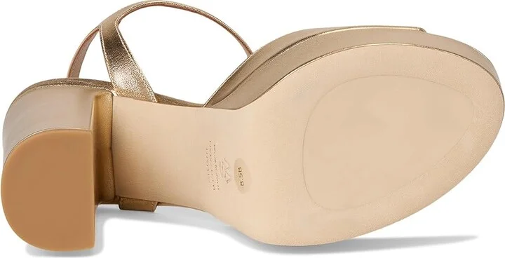 Stuart Weitzman Dayna Boost Platform Women's Shoes Golden : 9 N, Leather - Image 3