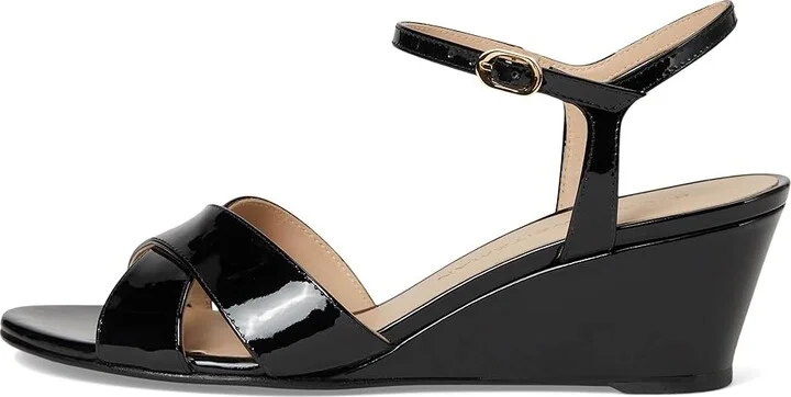 Stuart Weitzman Dayna Demi Wedge Women's Wedge Shoes Black : 11 M, Leather - Image 6